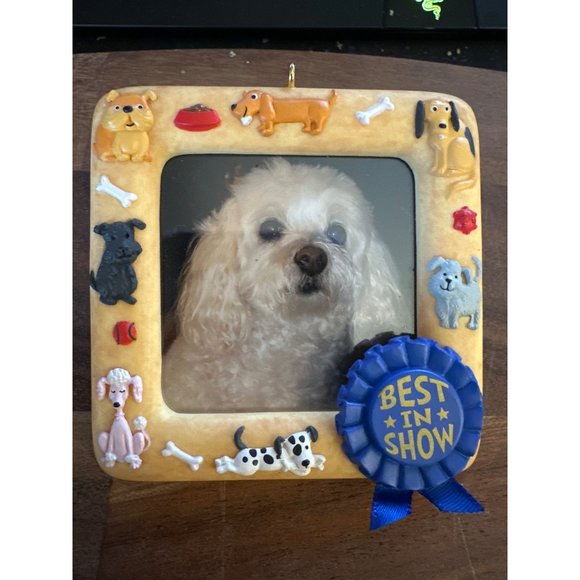 Hallmark Best In Show Keepsake Ornament Dog Pet Photo Holder Ornament 2005 - Picture 3 of 4
